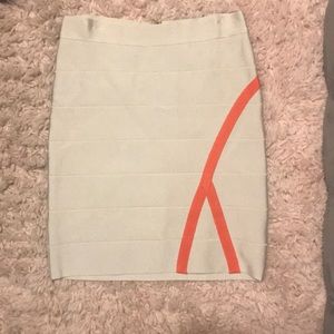 Bebe Beige bandage skirt